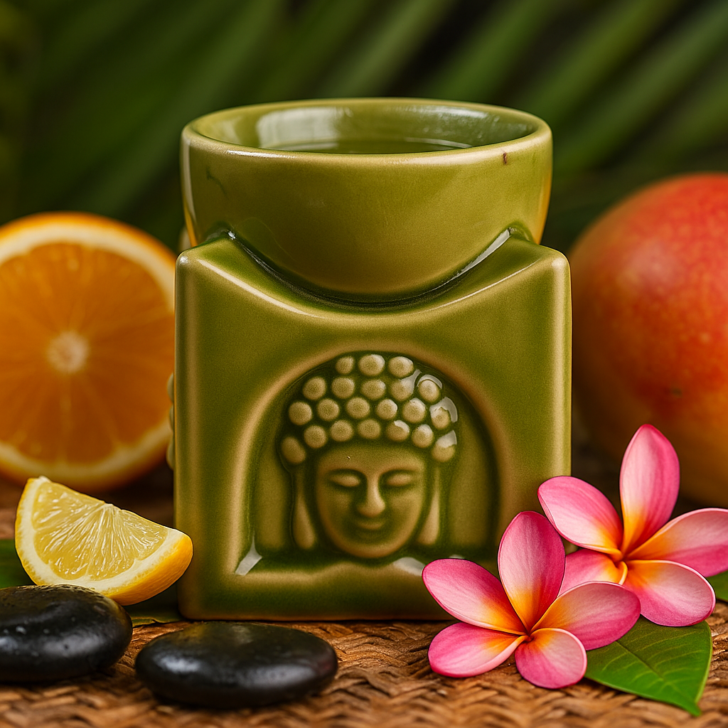 Buddha-Ölbrenner - Helle Jade
