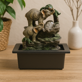 Tabletop Fountain Elephant Family 30cm