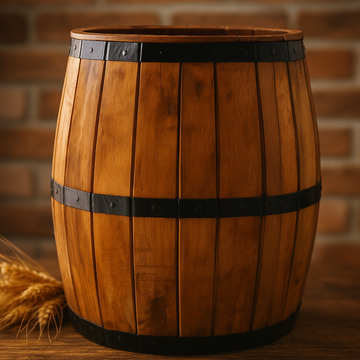 Beer Barrel Table With Storage – Natural