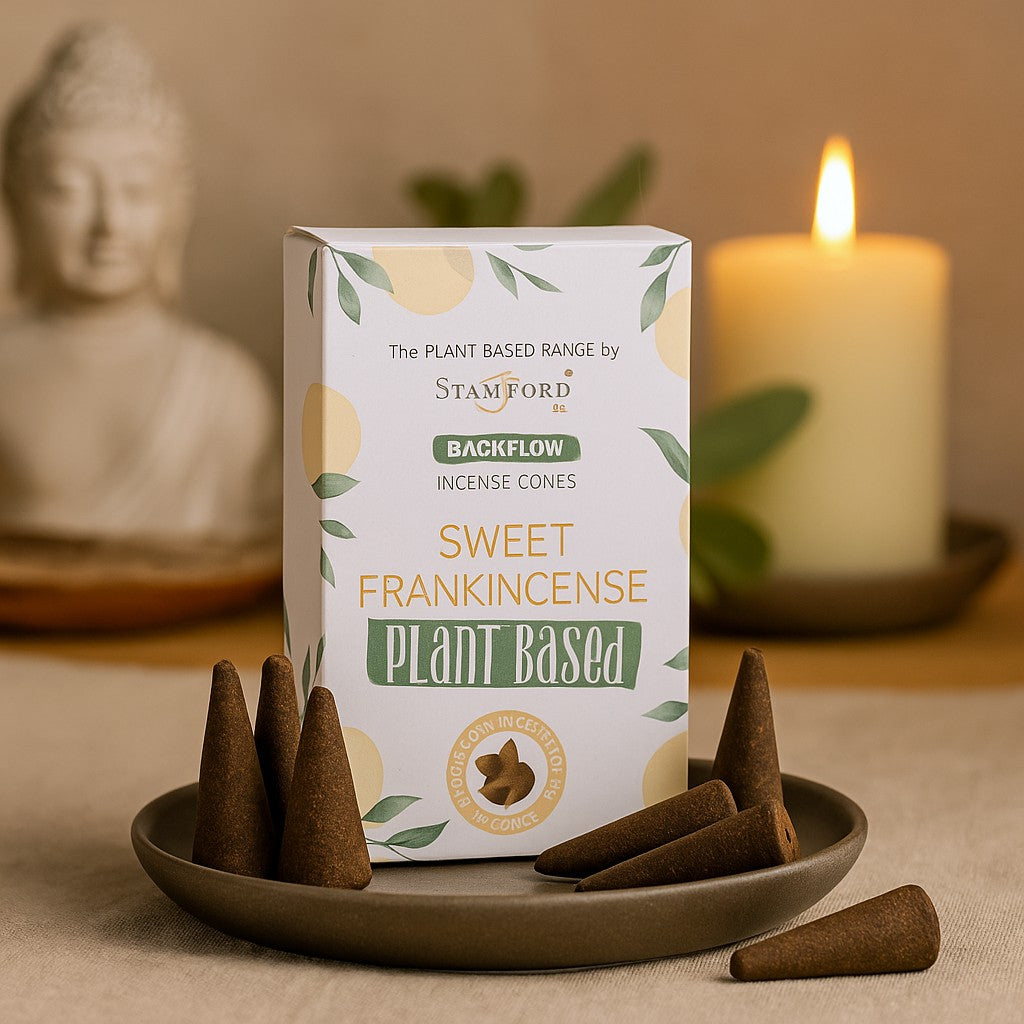 Sweet Frankincense Backflow Incense Cones, 12 Count