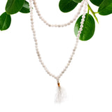 108 Bead Mala - White Quartz - Japa Mala - SHAMTAM.COM