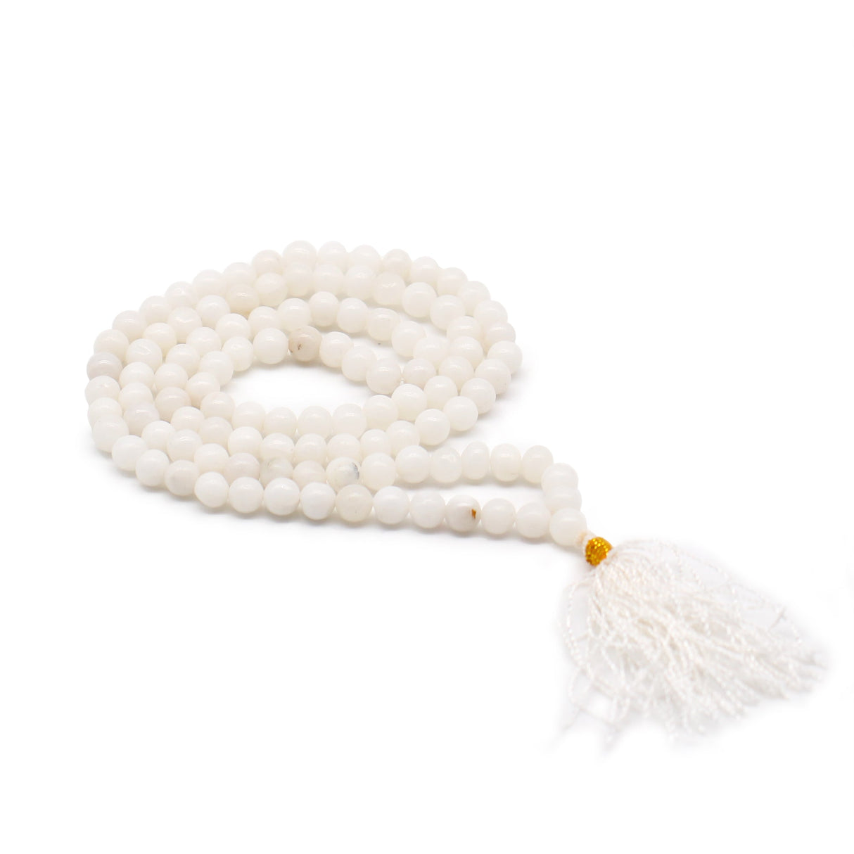 108 Bead Mala - White Quartz - Japa Mala - SHAMTAM.COM