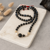 Bali Lava Stone Howlite Layered Necklace