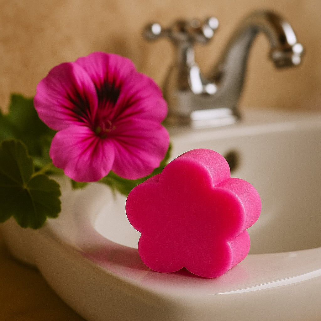 Saponi per ospiti Fiore di Geranio Confezione da 10