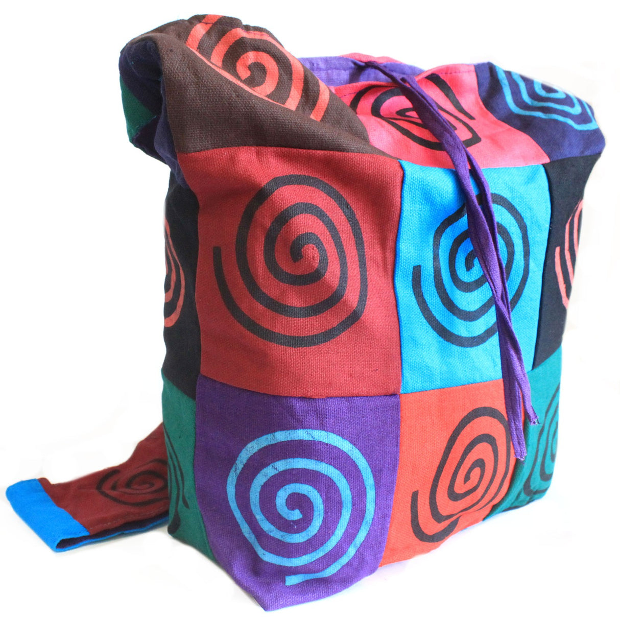 Axelremsväska, bomullspatch spiral