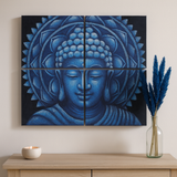 Buddha Mandala Tuval Duvar Sanatı Seti 4'lü
