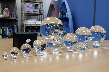 Bola de Cristal de Vidro com Suporte 40mm