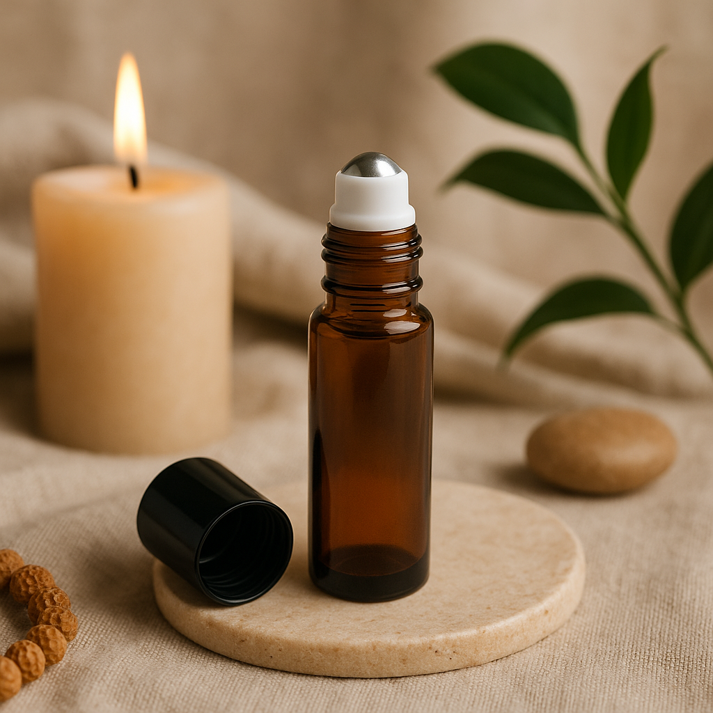 Bottiglie roll-on da 10ml con olio essenziale di ambra