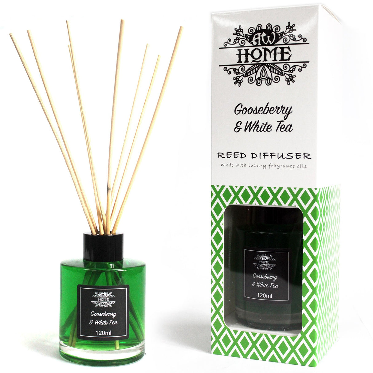 Reed Diffuser - Gooseberry & White Tea 120ml - SHAMTAM.COM