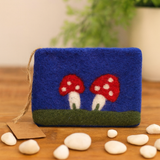 Houbová kapsa na zip, různorodá