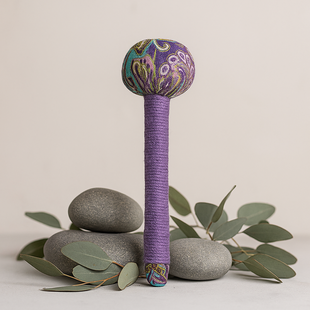 Lavender Padded Massage Hammer, Singing Bowl Mallet