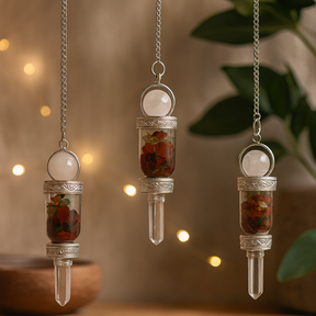 Crystal Pendulum Chakra Dowsing With Chain