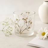 Baby's Breath Recycled Glass Tealight Candle Holder 8x8cm