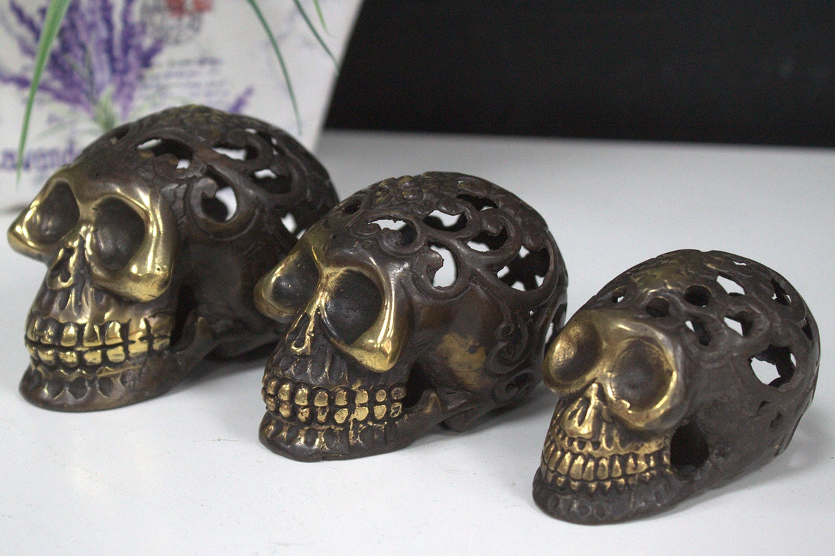 Brass Skull Vintage Small