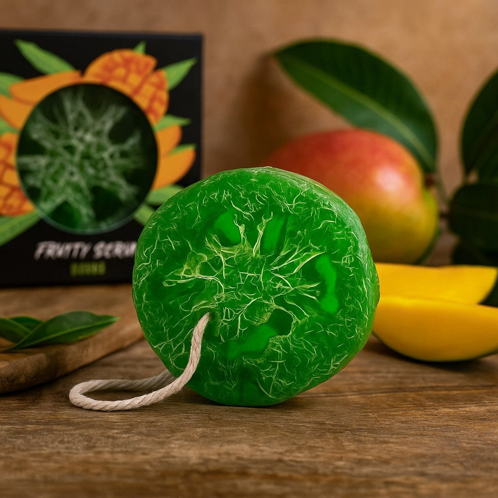 Mango Soap on a Rope Exfoliating Scrub Bar