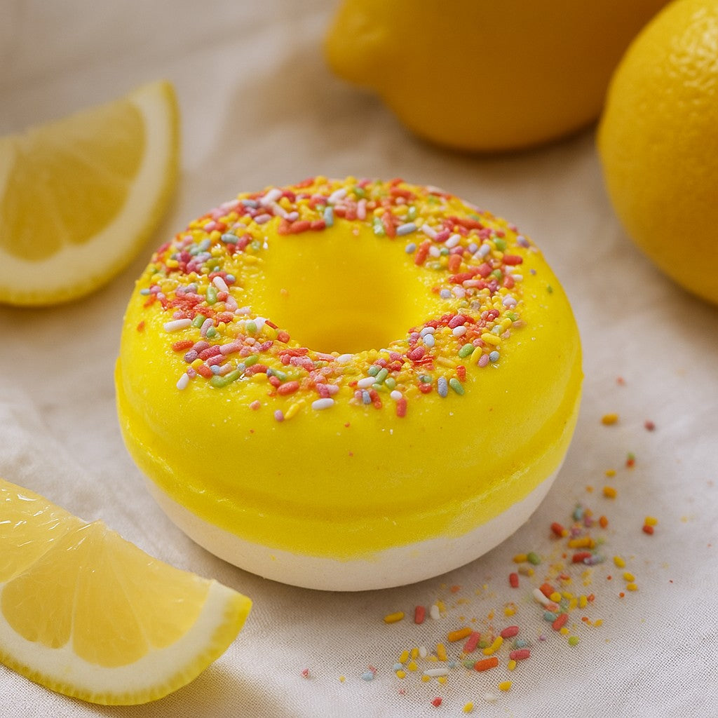 Donut Bath Bombs, Lemon Meringue
