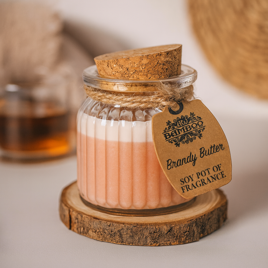Sójové voskové sviečky v skle, Brandy Butter 2 balenie