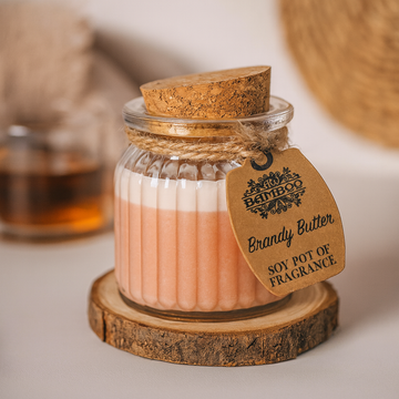 Sojavoks krukke-lys, Brandy Butter, 2 stk.