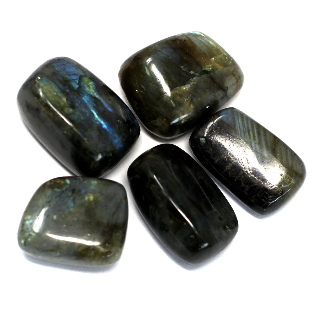 Pedras Roladas de Labradorite, Conjunto de 4