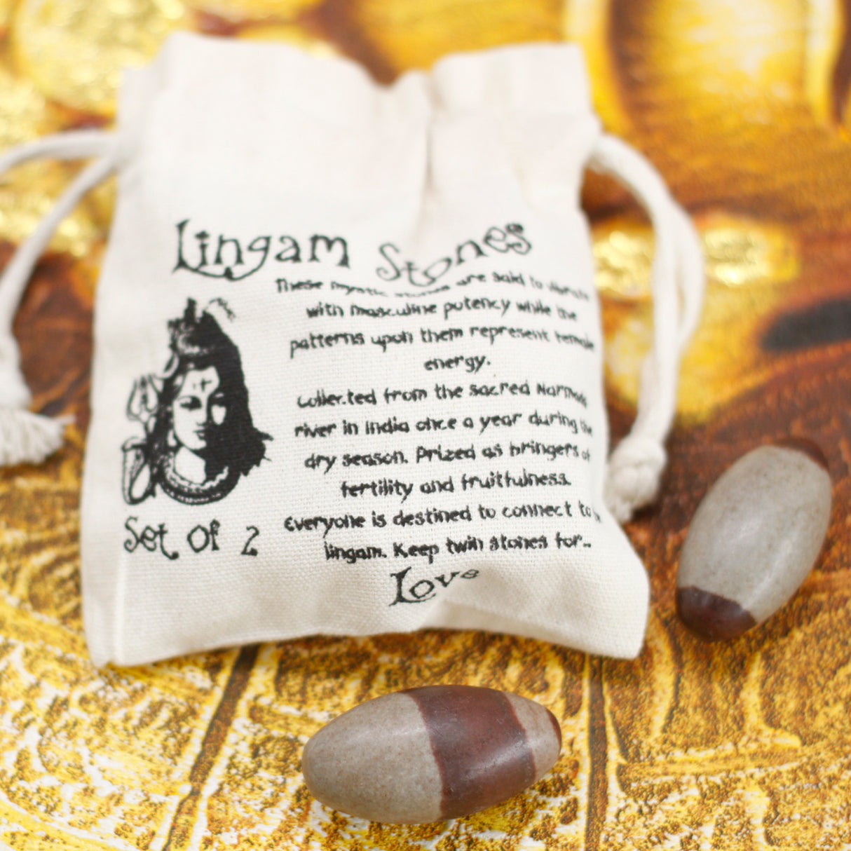 Kamienie Shiva Lingam 2 sztuki 2 cale