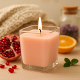 Sójová vosková sviečka v skle - Granátové jablko Pomaranč