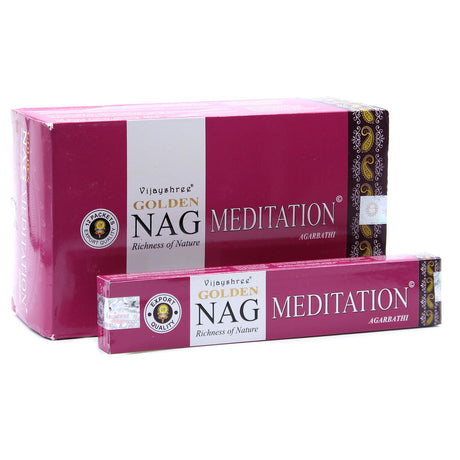 Meditation Incense - Golden Nag 15g - SHAMTAM.COM