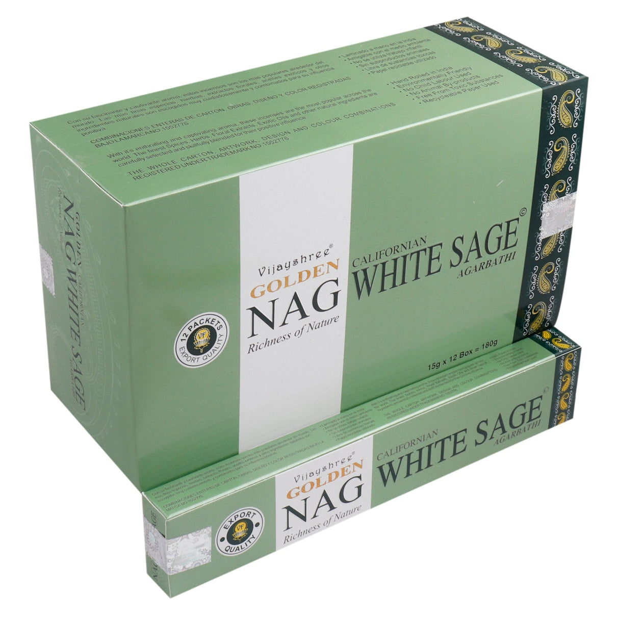 White Sage Incense - Golden Nag 15g - SHAMTAM.COM