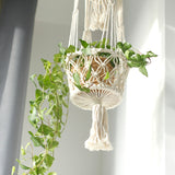 Macramé Planteophæng Til To Potteplanter