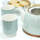 Teapot Set Green Mosaic