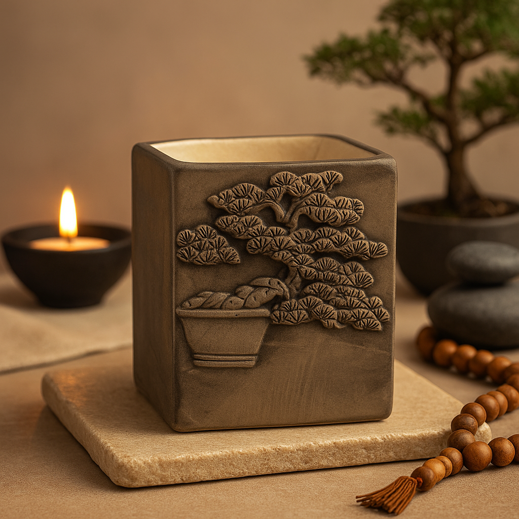 Aromalampa na voskové vosky Bonsai bridlica