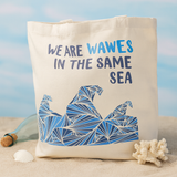 Katoenen draagtas natuurlijk We Are Waves