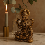 Antique Brass Goddess Lakshmi Laxmi Miniature Idol 30mm