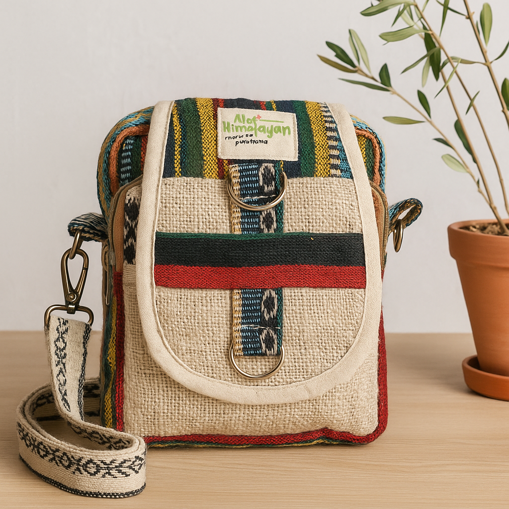 Hemp Cotton Crossbody Travel Bag