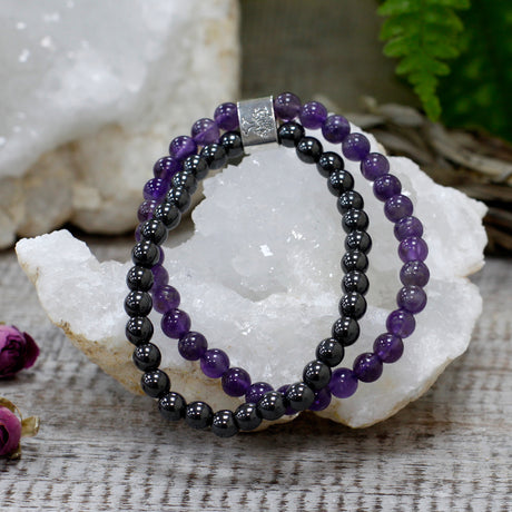 Ametyst Armbånd – Magnetisk Krystal