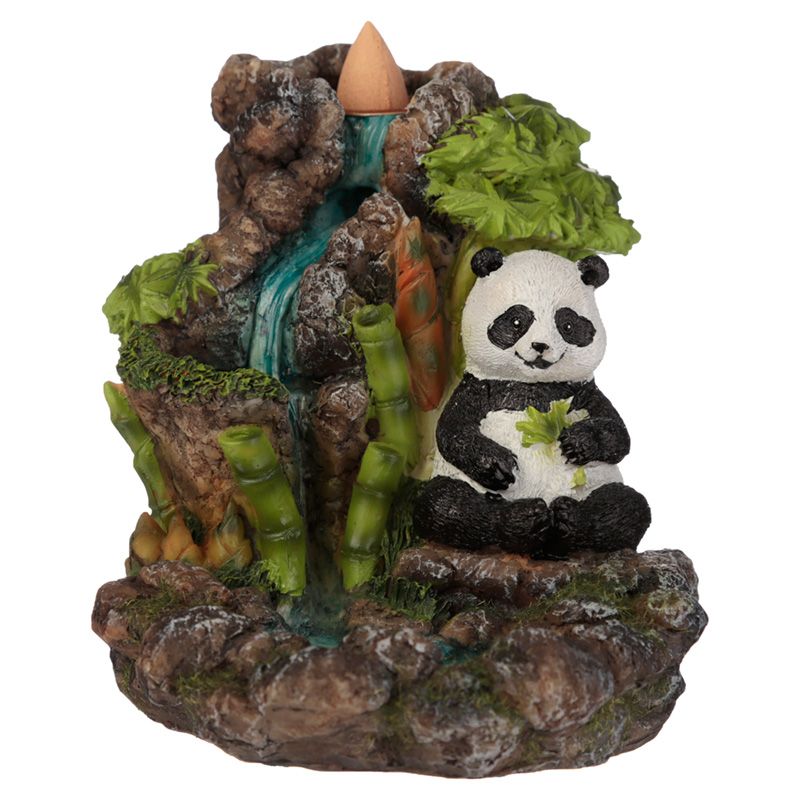 Takaisinvirtaus suitsukepolttaja vesiputous panda bambu