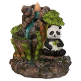Takaisinvirtaus suitsukepolttaja vesiputous panda bambu