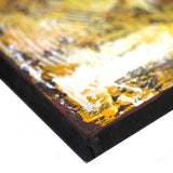 Peinture Bouddha brocart cuivre 80x60 cm
