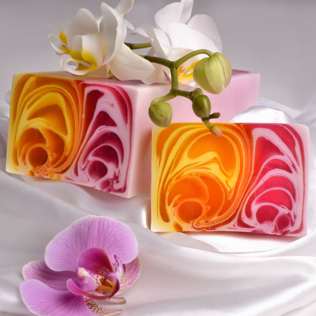 Handgemaakte Plak 115g – Orchidee