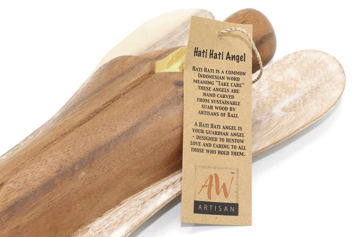 Wooden Angel Figurine – Love 15cm