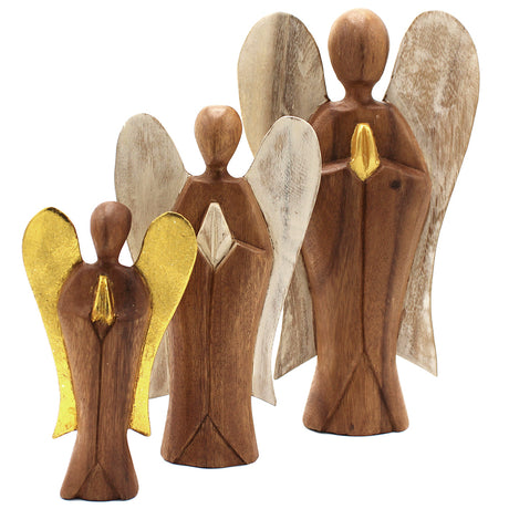 Wooden Angel Figurine Friendship