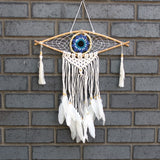 Evil Eye Dream Catcher Macrame Wall Hanging