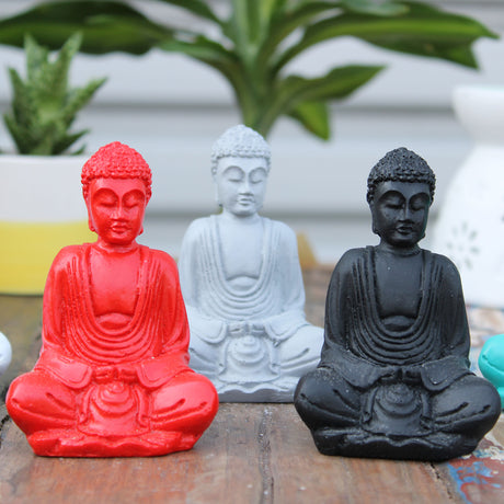 Mini Buda Heykelleri Karışık Renkler 6'lı Set