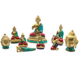 Statue de Bouddha en laiton pose de bénédiction 15 cm