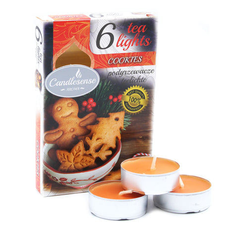 Geurende Theelichtkaarsen Koekjes Set van 6