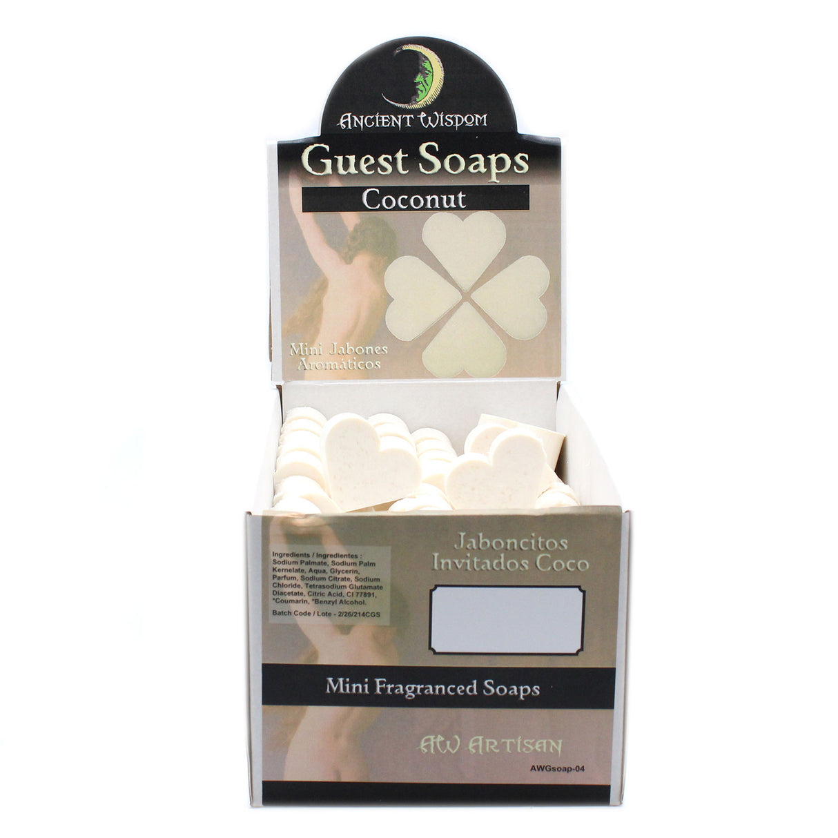 Guest Soaps Coconut Hearts, 10 Pack