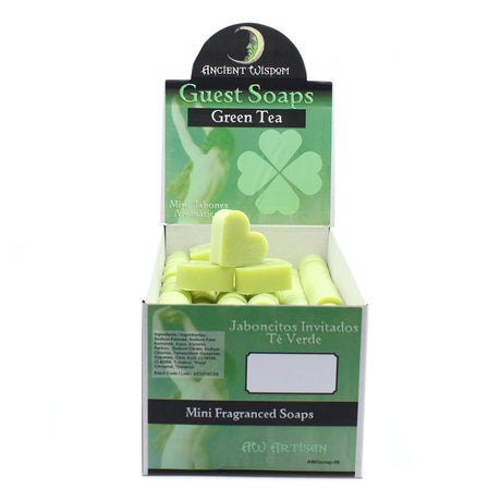 Săpunuri pentru oaspeți în formă de inimă Ceai verde – set de 10
