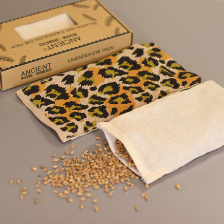 Caixa de Presente Almofada para Olhos de Alfazema Noite Leopardo