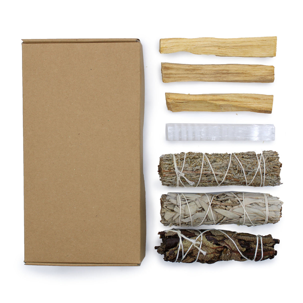 Sage Smudge Kit 7 Pc Palo Santo Selenite