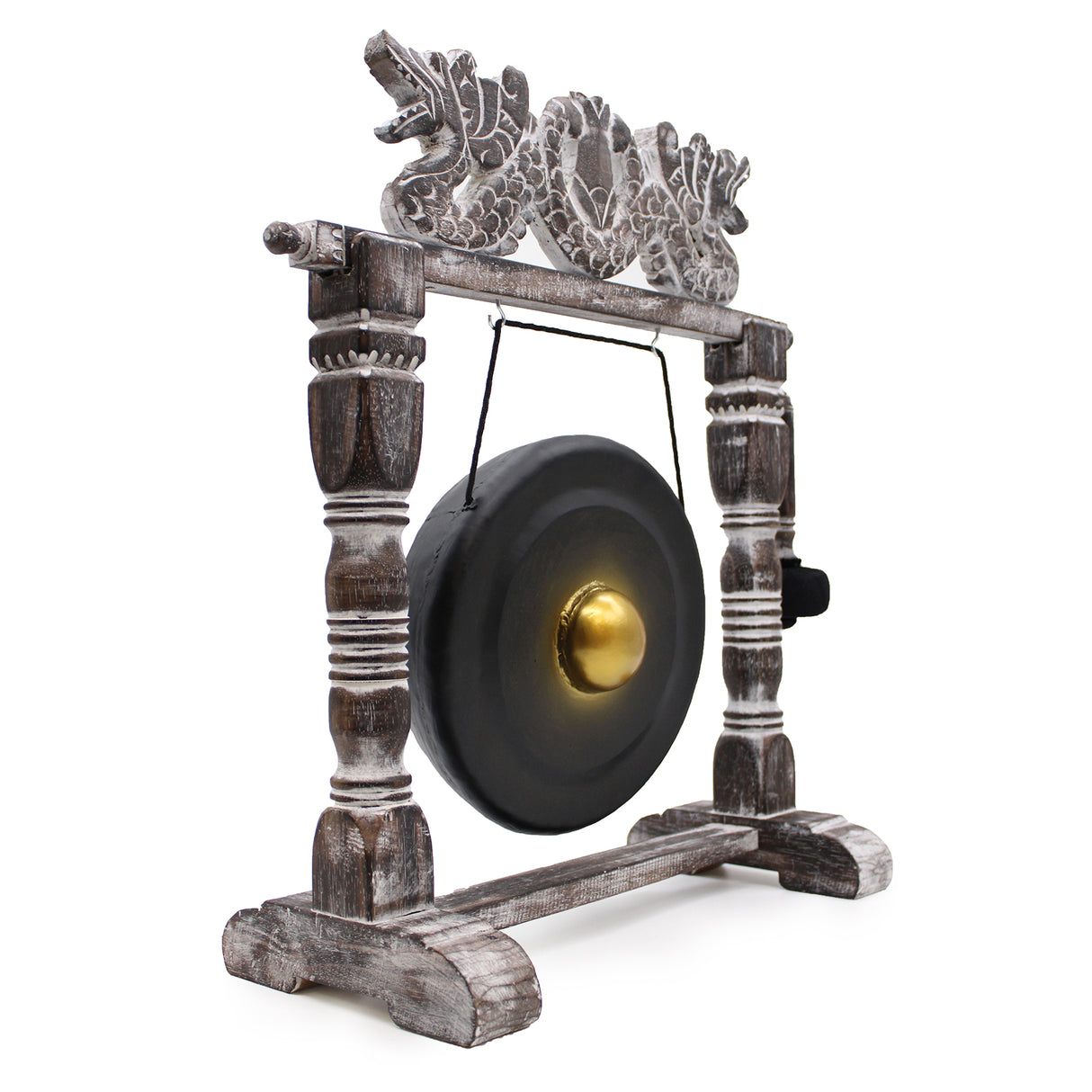 Gong con supporto in legno 25cm nero