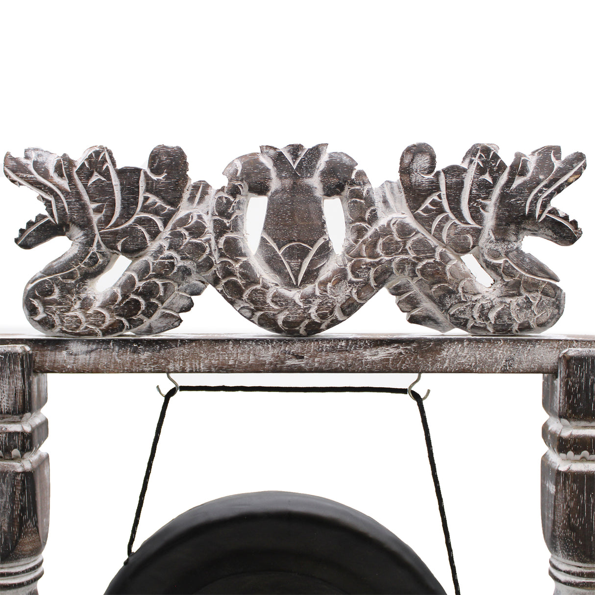 Gong con supporto in legno 25cm nero